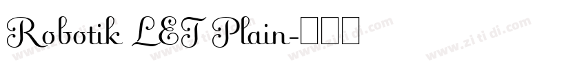 Robotik LET Plain字体转换